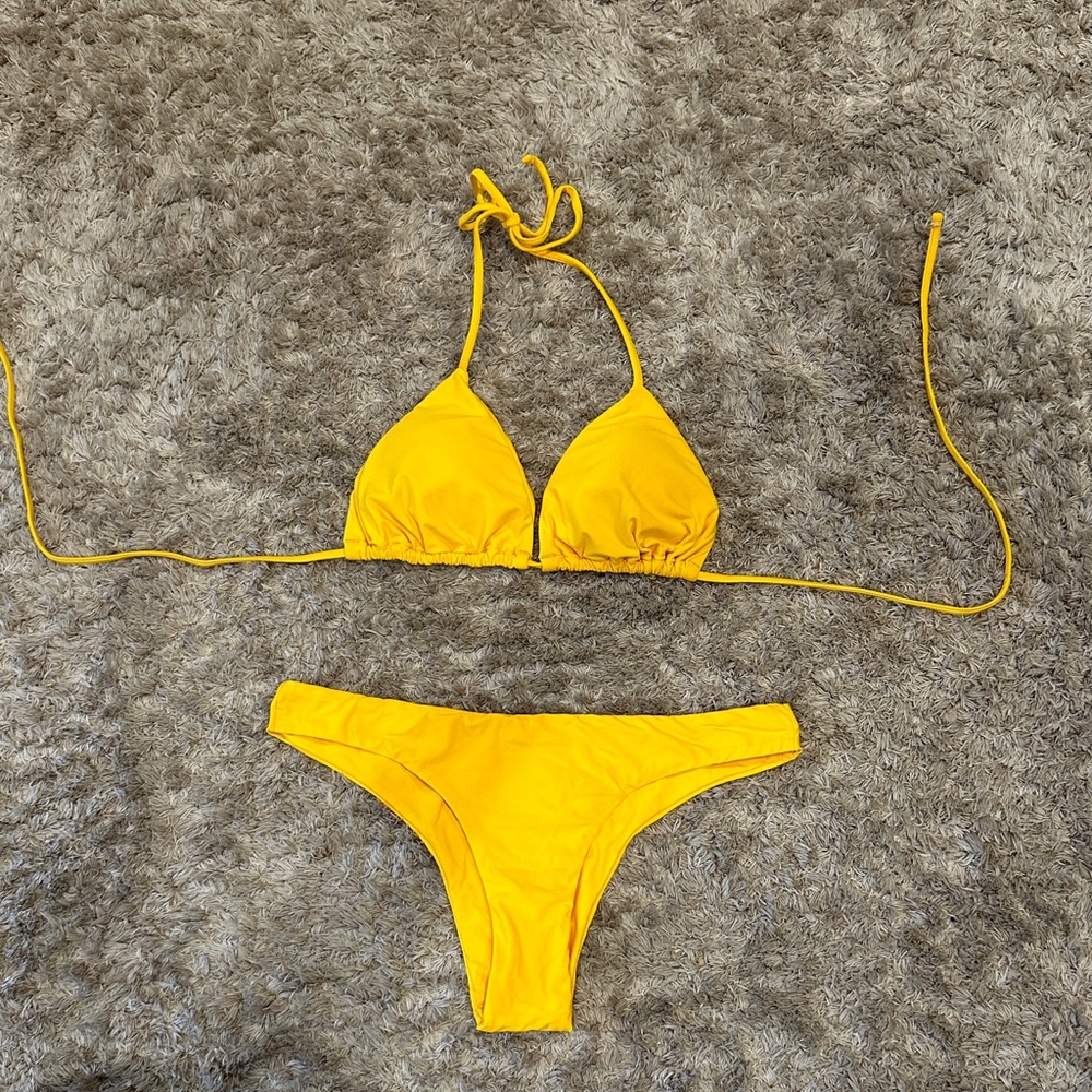 Yellow Triangle Bikini Set